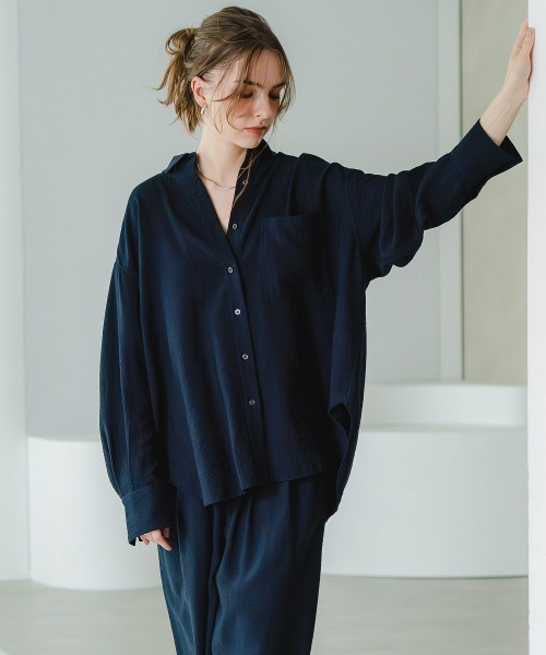 Maison INNESS(メゾンアイネス)の「【ZOZO限定】ニュアンスエアリードビーセットアップ(接触冷感・UVカット)(セットアップ・レディース・ネイビー・LL/L/M/S/3L)」の14枚目の写真