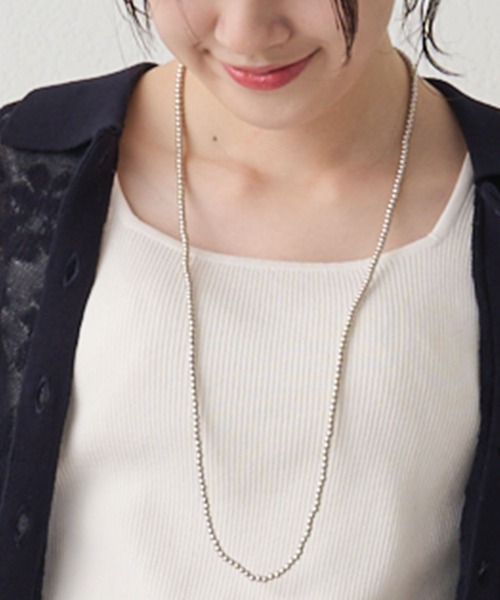 PUAL CE CIN(ピュアルセシン)の「2WAYボールチェーンネックレス(ネックレス・レディース・シルバー・FREE)」の4枚目の写真