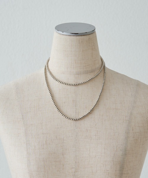 PUAL CE CIN(ピュアルセシン)の「2WAYボールチェーンネックレス(ネックレス・レディース・シルバー・FREE)」の3枚目の写真