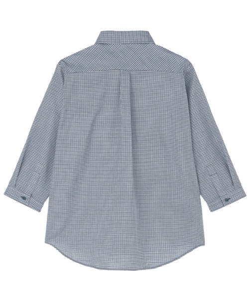 TOKYO SHIRTS(トウキョウシャツ)の「【Pitta Re:)】ふわっとガーゼシャツ レギュラーシルエット 七分袖 綿100% レディース カジュアルシャツ(シャツ/ブラウス・レディース・ネイビー・M/S/L/LL)」の2枚目の写真