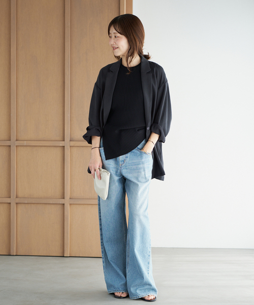 plage（プラージュ）の「fibril linen混 relax ジャケット（テーラードジャケット・レディース・ブラック/ベージュ・38/36）」の17枚目の写真