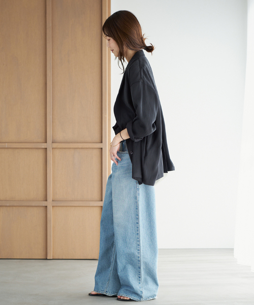 plage（プラージュ）の「fibril linen混 relax ジャケット（テーラードジャケット・レディース・ブラック/ベージュ・38/36）」の18枚目の写真