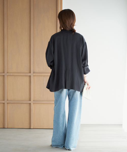 plage（プラージュ）の「fibril linen混 relax ジャケット（テーラードジャケット・レディース・ブラック/ベージュ・38/36）」の19枚目の写真