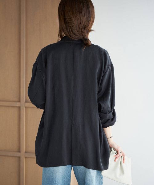 plage（プラージュ）の「fibril linen混 relax ジャケット（テーラードジャケット・レディース・ブラック/ベージュ・38/36）」の22枚目の写真