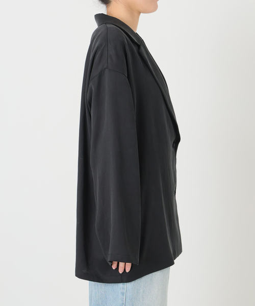 plage（プラージュ）の「fibril linen混 relax ジャケット（テーラードジャケット・レディース・ブラック/ベージュ・38/36）」の3枚目の写真