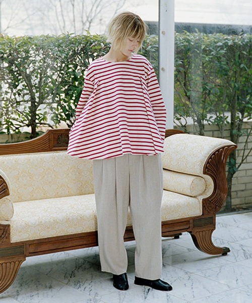 studio CLIP（スタディオクリップ）の「【SUNAOKUWAHARA】リネンコクーンタックパンツ（その他パンツ・レディース・ベージュ/カーキ/ブラック・FREE）」の7枚目の写真