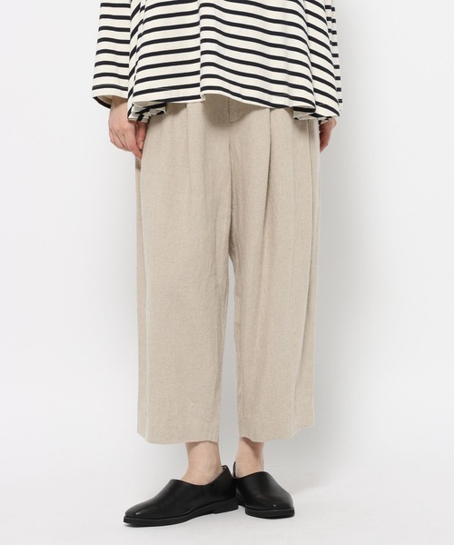 studio CLIP（スタディオクリップ）の「【SUNAOKUWAHARA】リネンコクーンタックパンツ（その他パンツ・レディース・ベージュ/カーキ/ブラック・FREE）」の9枚目の写真
