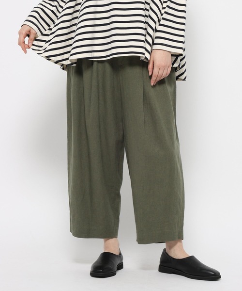 studio CLIP（スタディオクリップ）の「【SUNAOKUWAHARA】リネンコクーンタックパンツ（その他パンツ・レディース・ベージュ/カーキ/ブラック・FREE）」の14枚目の写真
