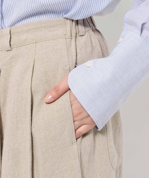 studio CLIP（スタディオクリップ）の「【SUNAOKUWAHARA】リネンコクーンタックパンツ（その他パンツ・レディース・ベージュ/カーキ/ブラック・FREE）」の22枚目の写真