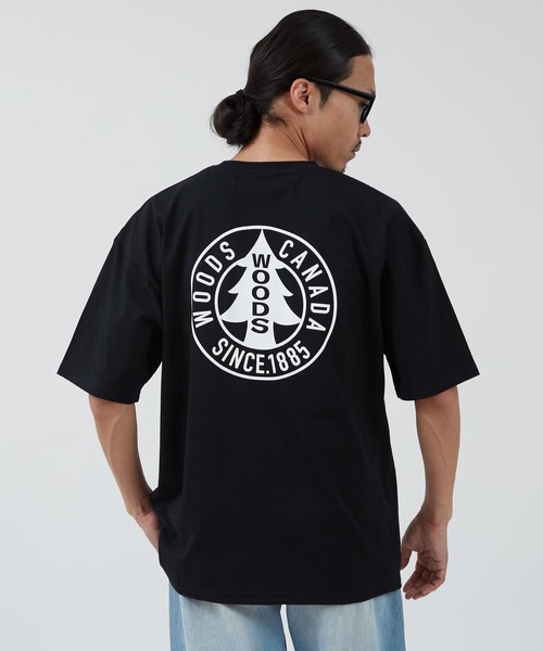Woods（ウッズ）の「【WOODS】別注 プリント 半袖Tシャツ（Tシャツ/カットソー・メンズ・ライトグレー系1/ホワイト系/ブラック/ライトグレー/ホワイト/ブラック系1/カーキ系/ブラック系/ホワイト系1・X-LARGE/LARGE/MEDIUM/SMALL）」の11枚目の写真