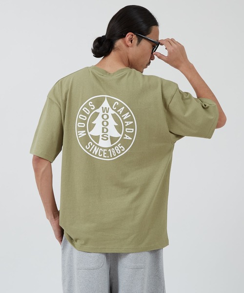 Woods（ウッズ）の「【WOODS】別注 プリント 半袖Tシャツ（Tシャツ/カットソー・メンズ・ライトグレー系1/ホワイト系/ブラック/ライトグレー/ホワイト/ブラック系1/カーキ系/ブラック系/ホワイト系1・X-LARGE/LARGE/MEDIUM/SMALL）」の15枚目の写真