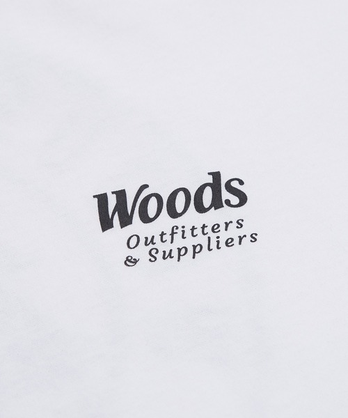 Woods（ウッズ）の「【WOODS】別注 プリント 半袖Tシャツ（Tシャツ/カットソー・メンズ・ライトグレー系1/ホワイト系/ブラック/ライトグレー/ホワイト/ブラック系1/カーキ系/ブラック系/ホワイト系1・X-LARGE/LARGE/MEDIUM/SMALL）」の19枚目の写真