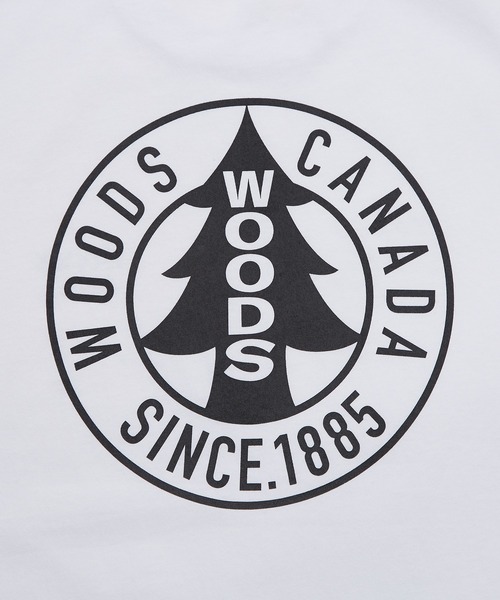 Woods（ウッズ）の「【WOODS】別注 プリント 半袖Tシャツ（Tシャツ/カットソー・メンズ・ライトグレー系1/ホワイト系/ブラック/ライトグレー/ホワイト/ブラック系1/カーキ系/ブラック系/ホワイト系1・X-LARGE/LARGE/MEDIUM/SMALL）」の20枚目の写真