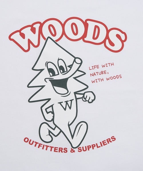 Woods(ウッズ)の「【WOODS】別注 プリント 半袖Tシャツ(Tシャツ/カットソー・メンズ・ライトグレー系1/ホワイト系/ブラック/ライトグレー/ホワイト/ブラック系1/カーキ系/ブラック系/ホワイト系1・X-LARGE/LARGE/MEDIUM/SMALL)」の12枚目の写真