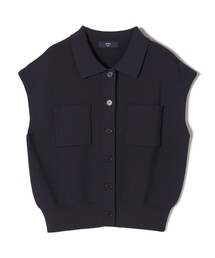 SHIPS Colors | SHIPS Colors:〈手洗い可能〉ポロ フレンチスリーブ ニット ベスト◇(ニット/セーター)