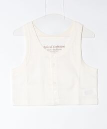 Robes&Confections/ローブス&コンフェクションズ/カリフォルニアコットンリブオープンフロントタンクトップ