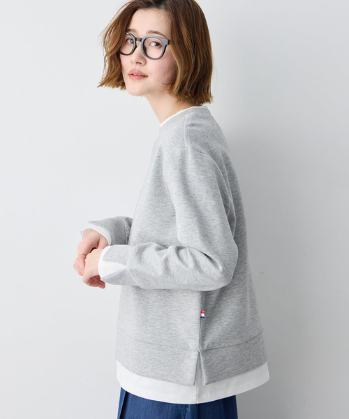 Petit Honfleur(プチオンフルール)の「レイヤード風スウェットプルオーバー(Tシャツ/カットソー・レディース・グレー/ネイビー・M/L)」の21枚目の写真