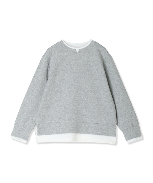 Petit Honfleur(プチオンフルール)の「レイヤード風スウェットプルオーバー(Tシャツ/カットソー・レディース・グレー/ネイビー・M/L)」の10枚目の写真