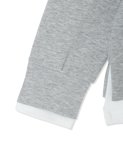 Petit Honfleur(プチオンフルール)の「レイヤード風スウェットプルオーバー(Tシャツ/カットソー・レディース・グレー/ネイビー・M/L)」の7枚目の写真