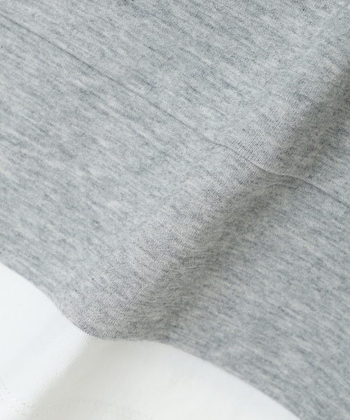 Petit Honfleur(プチオンフルール)の「レイヤード風スウェットプルオーバー(Tシャツ/カットソー・レディース・グレー/ネイビー・M/L)」の5枚目の写真