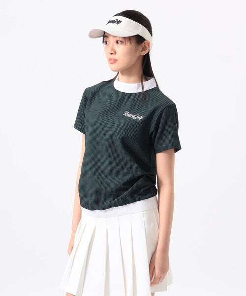 BEAMS GOLF(ビームスゴルフ)の「ORANGE LABEL / ドットエア(R) モックネック カットソー(吸水速乾)(スウェット・レディース・サックスブルー/その他/ネイビー・SMALL/MEDIUM/LARGE)」の2枚目の写真