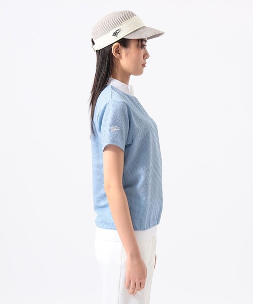BEAMS GOLF(ビームスゴルフ)の「ORANGE LABEL / ドットエア(R) モックネック カットソー(吸水速乾)(スウェット・レディース・サックスブルー/その他/ネイビー・SMALL/MEDIUM/LARGE)」の15枚目の写真