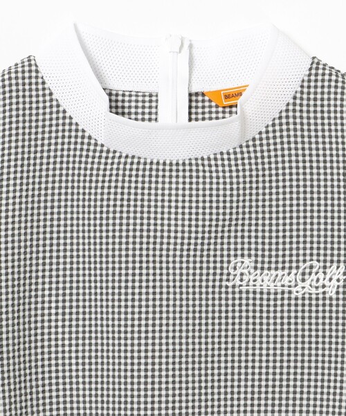 BEAMS GOLF(ビームスゴルフ)の「ORANGE LABEL / ドットエア(R) モックネック カットソー(吸水速乾)(スウェット・レディース・サックスブルー/その他/ネイビー・SMALL/MEDIUM/LARGE)」の4枚目の写真