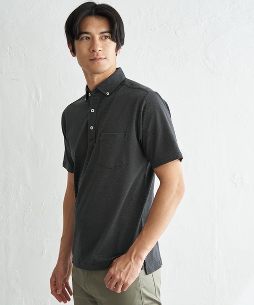 IKKA LOUNGE(イッカラウンジ)の「【MonoMax × 小泉孝太郎】アーバンDRY冷感スイスボタンダウンポロシャツ「小泉孝太郎さん着用モデル」(ポロシャツ・メンズ・ダークネイビー/ネイビー/チャコール/グリーン/ホワイト/ライトブルー・L/M/XL/S)」の16枚目の写真
