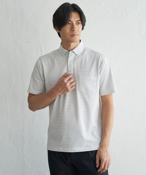 IKKA LOUNGE(イッカラウンジ)の「【MonoMax × 小泉孝太郎】アーバンDRY冷感スイスボタンダウンポロシャツ「小泉孝太郎さん着用モデル」(ポロシャツ・メンズ・ダークネイビー/ネイビー/チャコール/グリーン/ホワイト/ライトブルー・L/M/XL/S)」の13枚目の写真