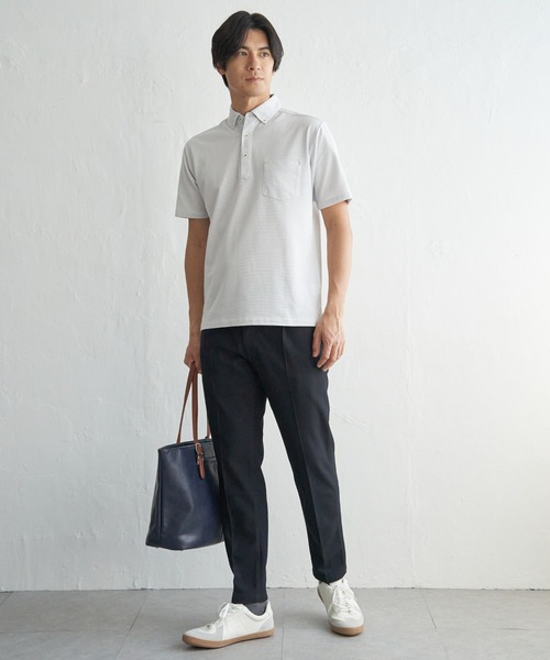 IKKA LOUNGE(イッカラウンジ)の「【MonoMax × 小泉孝太郎】アーバンDRY冷感スイスボタンダウンポロシャツ「小泉孝太郎さん着用モデル」(ポロシャツ・メンズ・ダークネイビー/ネイビー/チャコール/グリーン/ホワイト/ライトブルー・L/M/XL/S)」の15枚目の写真