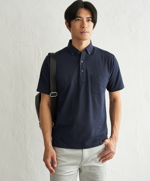 IKKA LOUNGE(イッカラウンジ)の「【MonoMax × 小泉孝太郎】アーバンDRY冷感スイスボタンダウンポロシャツ「小泉孝太郎さん着用モデル」(ポロシャツ・メンズ・ダークネイビー/ネイビー/チャコール/グリーン/ホワイト/ライトブルー・L/M/XL/S)」の12枚目の写真