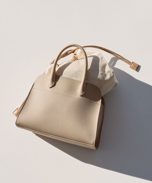 Andemiu（アンデミュウ）の「スクエアキンチャクバッグ656629（トートバッグ・レディース・ブラック/ブラウン/ホワイト・FREE）」の3枚目の写真