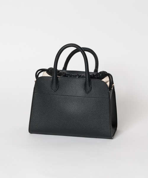 Andemiu（アンデミュウ）の「スクエアキンチャクバッグ656629（トートバッグ・レディース・ブラック/ブラウン/ホワイト・FREE）」の6枚目の写真