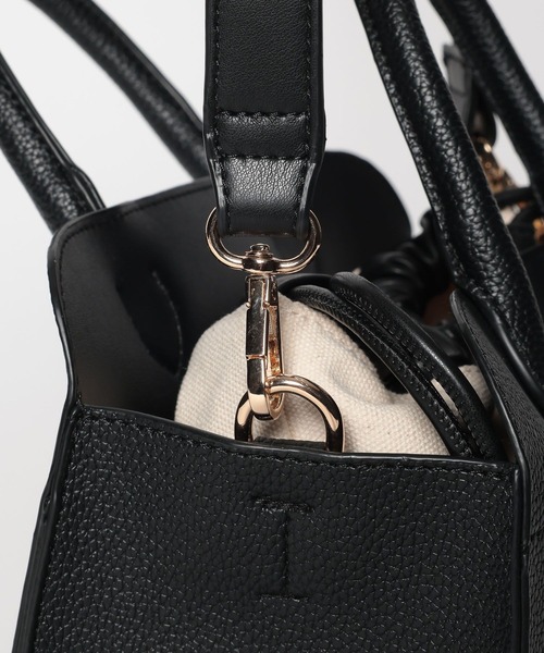 Andemiu（アンデミュウ）の「スクエアキンチャクバッグ656629（トートバッグ・レディース・ブラック/ブラウン/ホワイト・FREE）」の14枚目の写真