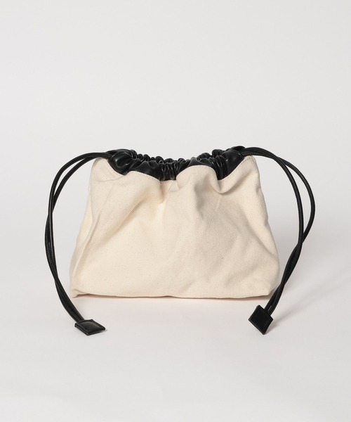 Andemiu（アンデミュウ）の「スクエアキンチャクバッグ656629（トートバッグ・レディース・ブラック/ブラウン/ホワイト・FREE）」の20枚目の写真