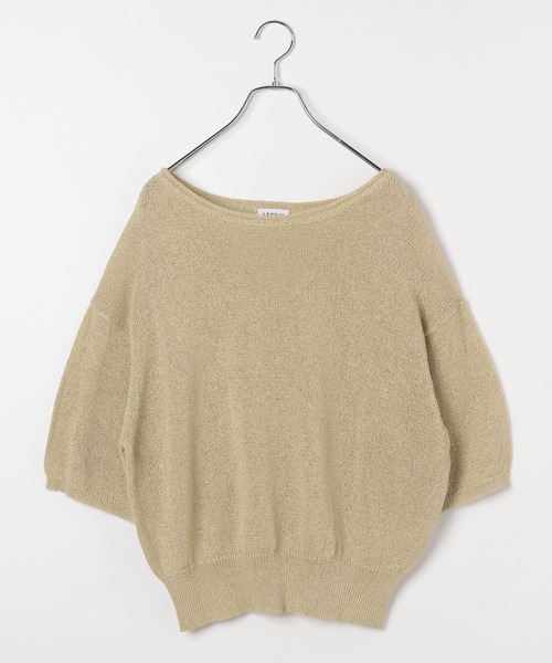 LEPSIM(レプシィム)の「7ゲージペーパーヤーンプルオーバーSS 639474(ニット/セーター・レディース・ベージュ/レッド/ブラック/アイボリー・FREE)」の8枚目の写真