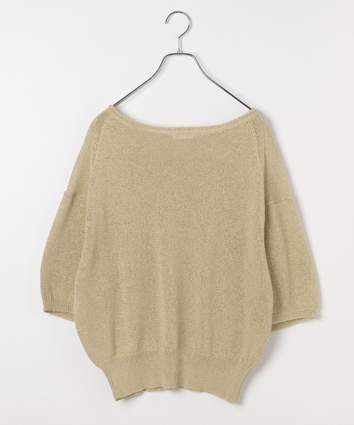 LEPSIM(レプシィム)の「7ゲージペーパーヤーンプルオーバーSS 639474(ニット/セーター・レディース・ベージュ/レッド/ブラック/アイボリー・FREE)」の9枚目の写真