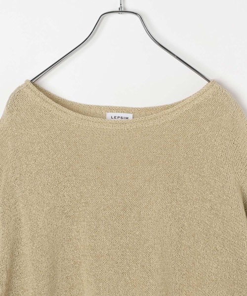 LEPSIM(レプシィム)の「7ゲージペーパーヤーンプルオーバーSS 639474(ニット/セーター・レディース・ベージュ/レッド/ブラック/アイボリー・FREE)」の10枚目の写真