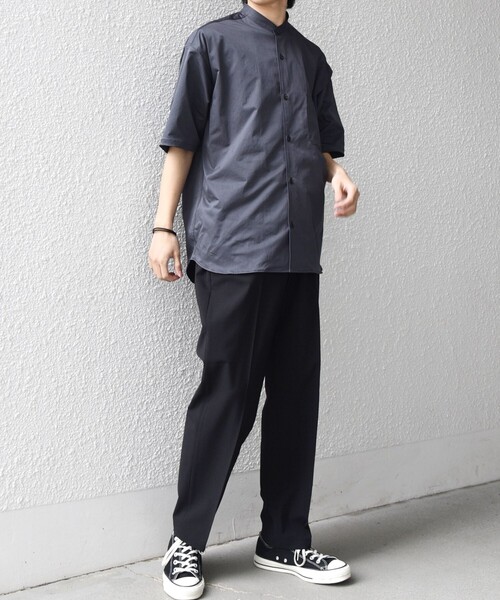 SHIPS any(シップス エニィ)の「SHIPS any:〈ストレッチ〉Primeflex(R) JAPAN MADE バンドカラー ポケット 半袖 シャツ◇(シャツ/ブラウス・メンズ・ホワイト/ブルー/チャコールグレー・LARGE/MEDIUM)」の11枚目の写真