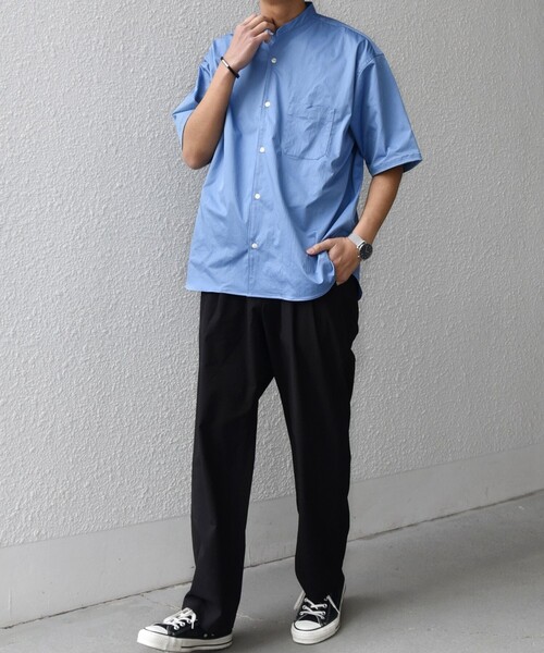 SHIPS any(シップス エニィ)の「SHIPS any:〈ストレッチ〉Primeflex(R) JAPAN MADE バンドカラー ポケット 半袖 シャツ◇(シャツ/ブラウス・メンズ・ホワイト/ブルー/チャコールグレー・LARGE/MEDIUM)」の15枚目の写真