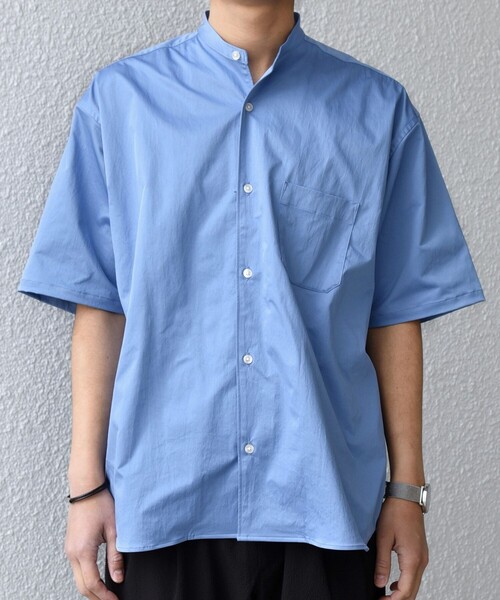 SHIPS any(シップス エニィ)の「SHIPS any:〈ストレッチ〉Primeflex(R) JAPAN MADE バンドカラー ポケット 半袖 シャツ◇(シャツ/ブラウス・メンズ・ホワイト/ブルー/チャコールグレー・LARGE/MEDIUM)」の17枚目の写真