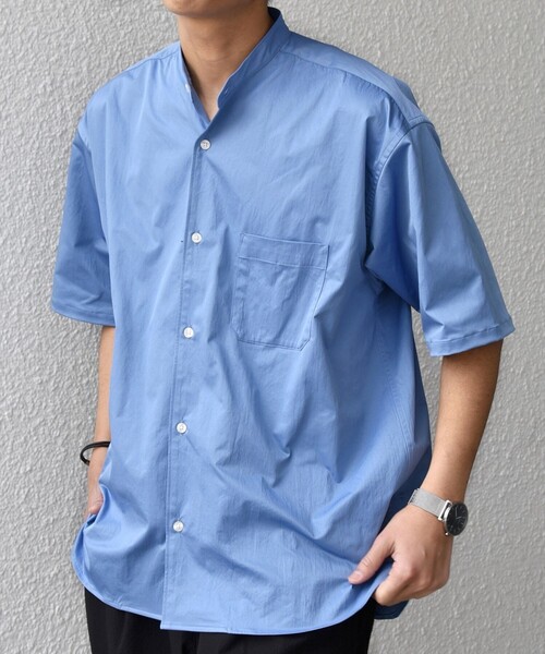 SHIPS any(シップス エニィ)の「SHIPS any:〈ストレッチ〉Primeflex(R) JAPAN MADE バンドカラー ポケット 半袖 シャツ◇(シャツ/ブラウス・メンズ・ホワイト/ブルー/チャコールグレー・LARGE/MEDIUM)」の18枚目の写真