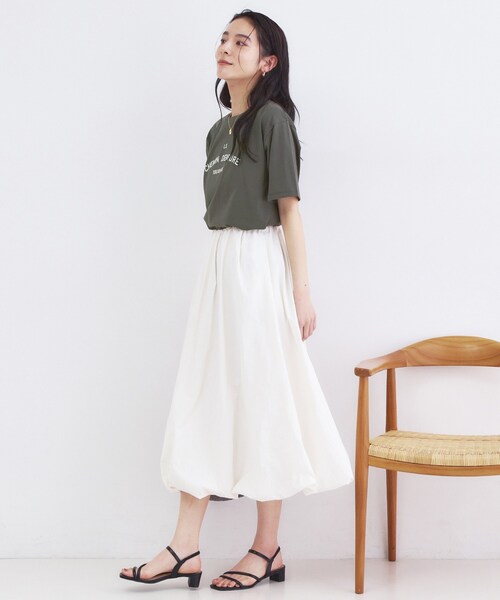 OPAQUE.CLIP（オペークドットクリップ）の「ロゴプリントアソートTシャツ【洗濯機OK】（Tシャツ/カットソー・レディース・ホワイト系1/ホワイト/ナチュラル/チャコールグレー・42/40/38）」の11枚目の写真