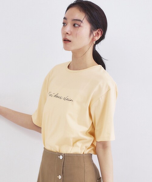 OPAQUE.CLIP（オペークドットクリップ）の「ロゴプリントアソートTシャツ【洗濯機OK】（Tシャツ/カットソー・レディース・ホワイト系1/ホワイト/ナチュラル/チャコールグレー・42/40/38）」の13枚目の写真