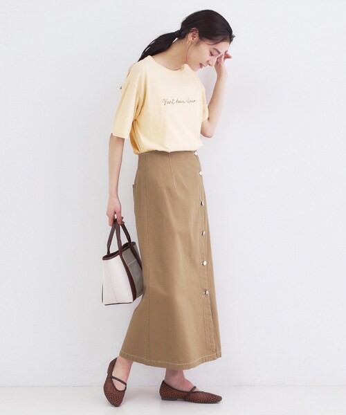 OPAQUE.CLIP（オペークドットクリップ）の「ロゴプリントアソートTシャツ【洗濯機OK】（Tシャツ/カットソー・レディース・ホワイト系1/ホワイト/ナチュラル/チャコールグレー・42/40/38）」の15枚目の写真