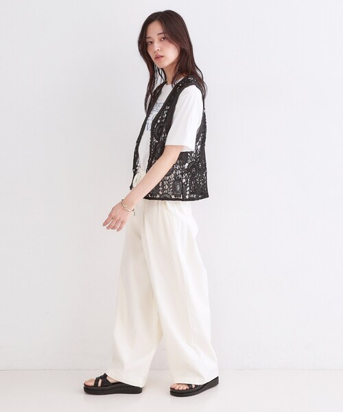 OPAQUE.CLIP（オペークドットクリップ）の「ロゴプリントアソートTシャツ【洗濯機OK】（Tシャツ/カットソー・レディース・ホワイト系1/ホワイト/ナチュラル/チャコールグレー・42/40/38）」の19枚目の写真