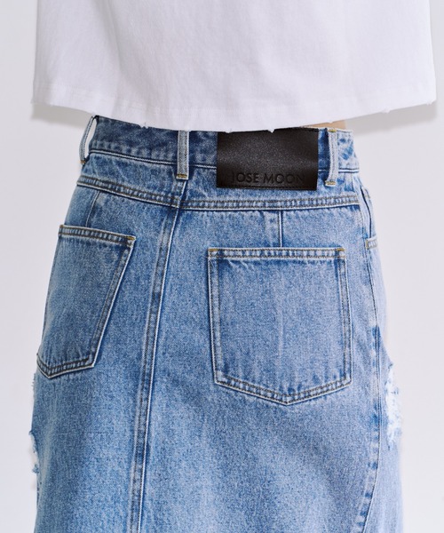 JOSE MOON(ジョゼムーン)の「ZIP DENIM SKIRT/ジップデニムスカート(スカート・レディース・ブラック/ブルー・38/36)」の11枚目の写真