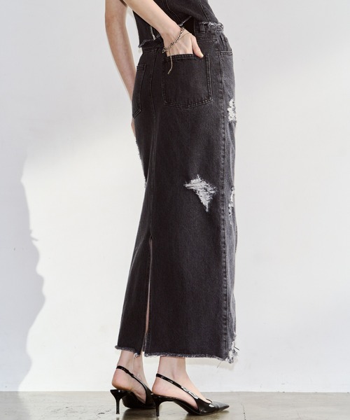 JOSE MOON(ジョゼムーン)の「ZIP DENIM SKIRT/ジップデニムスカート(スカート・レディース・ブラック/ブルー・38/36)」の19枚目の写真