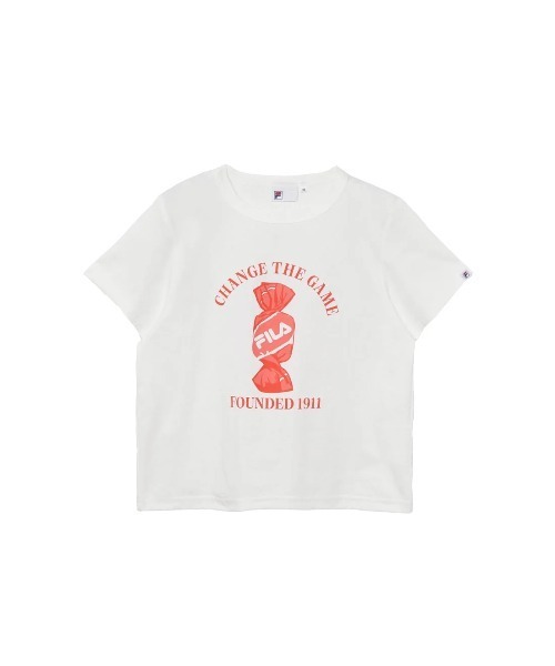 FILA(フィラ)の「S/S T-SHIRTS / グラフィックベイビーTシャツ(Tシャツ/カットソー・レディース・ホワイト/サックスブルー/ブラック・XL/L/M)」の6枚目の写真