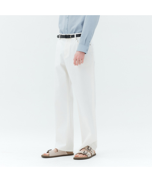 MINDBRIDGE(マインドブリッジ)の「ワイドホワイトデニムパンツ(デニムパンツ・メンズ・ホワイト・32/30/29)」の1枚目の写真
